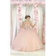 thumbnail image 3 of Layla K LK194 Juniors Womens Sparkling Sleeveless Embroidered Quince Ball Gown, 3 of 11
