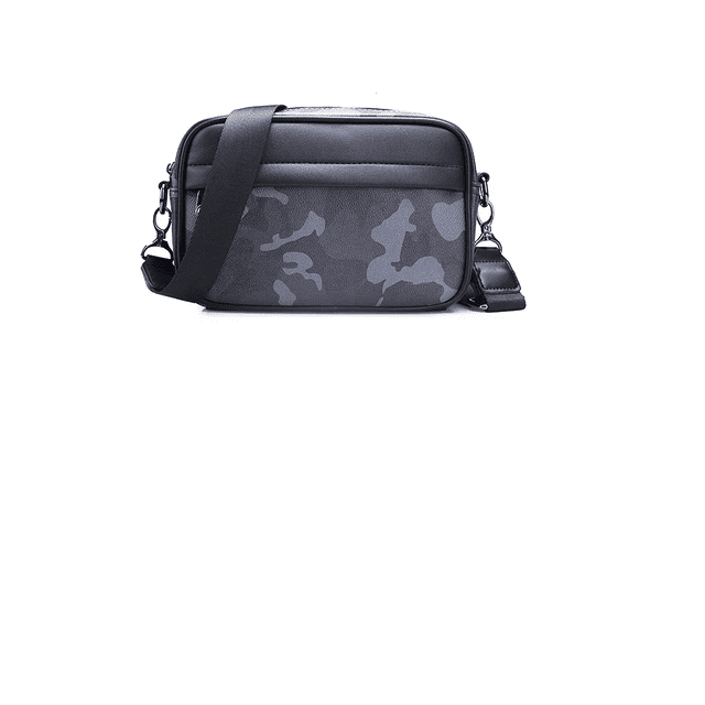 Bandolera De Cuero De Los Hombres Crossbody Bolso De Hombro Xtellar negro