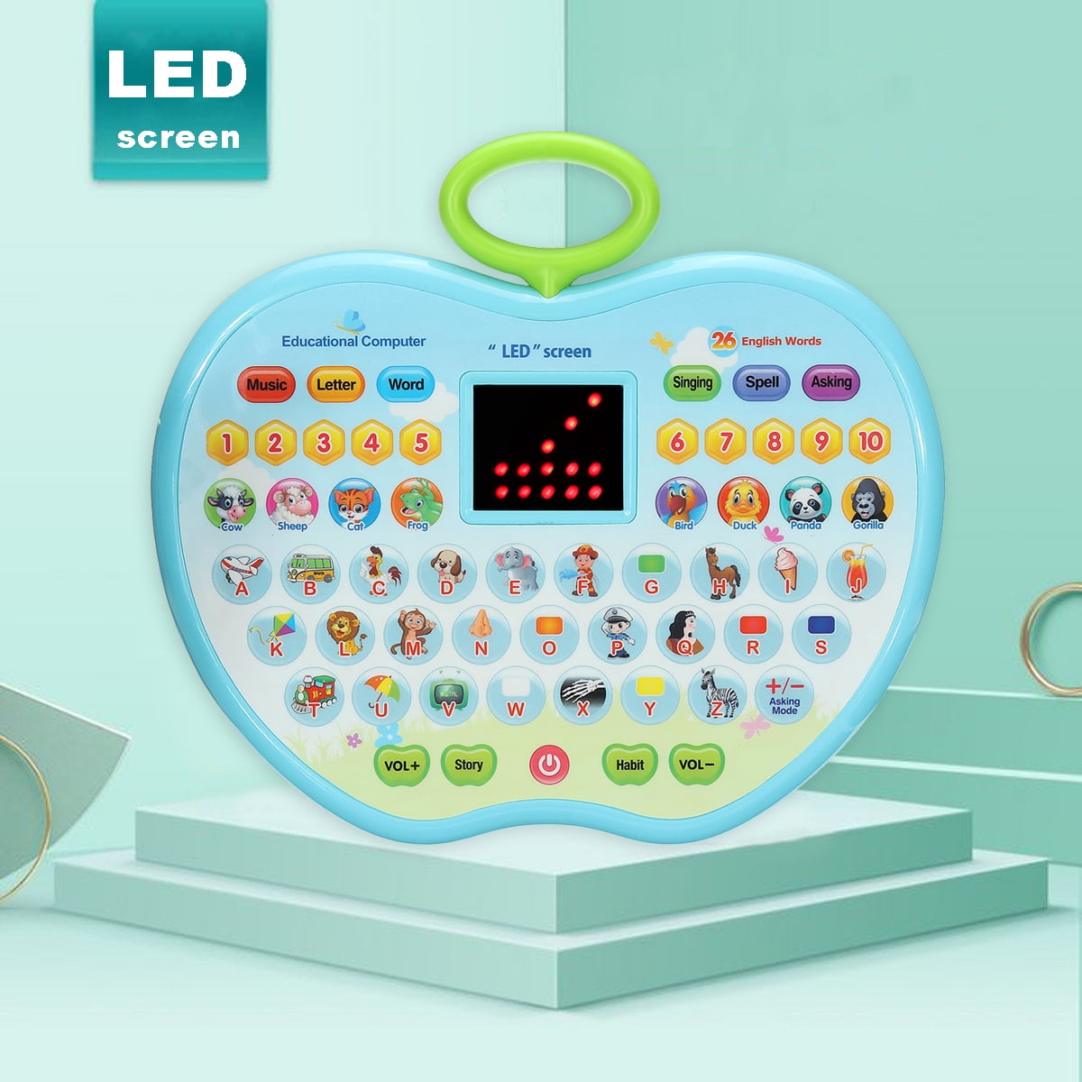 Kids Computer Tablet Toy Baby Children Early Educational Learning Machine Toys Electronic Kids Study Game for 3 6 Year Olds Girls Boys Christmas Gift Birthday Present Walmart