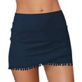 thumbnail image 2 of Baqcunre Swim Suits for Women 2024, Women Beach Tankini Bottom Shirring Beach Swim Bikini Swimsuit Shorts, Women High Waist Running Bottom Shorts Swim Bikini Skirt, Bikini Sets for Women, Navy 2XL, 2 of 4