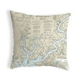thumbnail image 2 of Betsy Drake Interiors Chester River, MD Nautical Map Noncorded Indoor/Outdoor Pillow 12x12, 2 of 2
