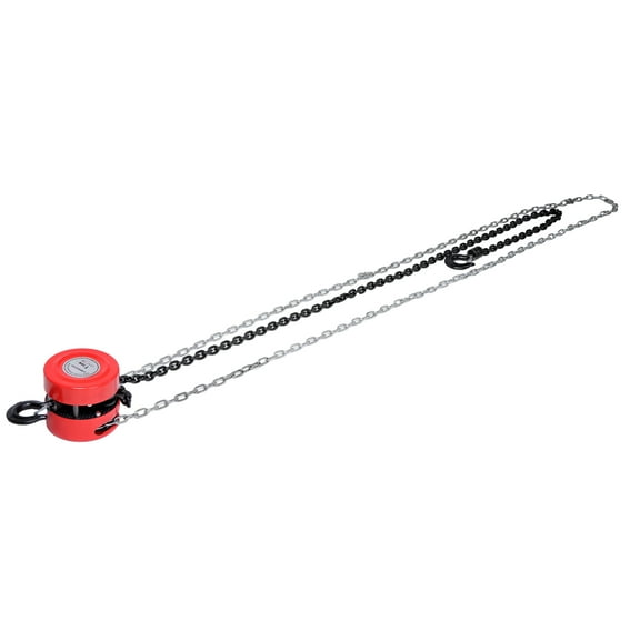 findmall 1 Ton / 2200Lbs Chain Hoist Manual Puller Block Fall Chain 8FT with Hook Red