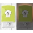 thumbnail image 2 of Caroline's Treasures BB1279CNL Checkerboard Lime Green Bichon Frise Ceramic Night Light, 6x4x3", multicolor, 2 of 2