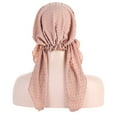 thumbnail image 4 of Babysbule Hats for Women Winter Women Solid India Muslim Ruffle Chemo Hat Headwear Wraps Turbans Beanie Cap Headwraps, 4 of 5