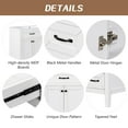 thumbnail image 5 of 36 Inch Bathroom Vanity Base Only, Single Bathroom Vanity Base with Two Door Cabinet and Three Drawer, Bathroom Vanity Cabinet Without Sink, Solid Wood Frame (White), 5 of 9