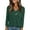 Dark Green, variant on Women's Long Sleeve Shirts Fall Fashion Clothes Casual Ribbed V Neck Loose Tunic Tops Lightweight Sweaters