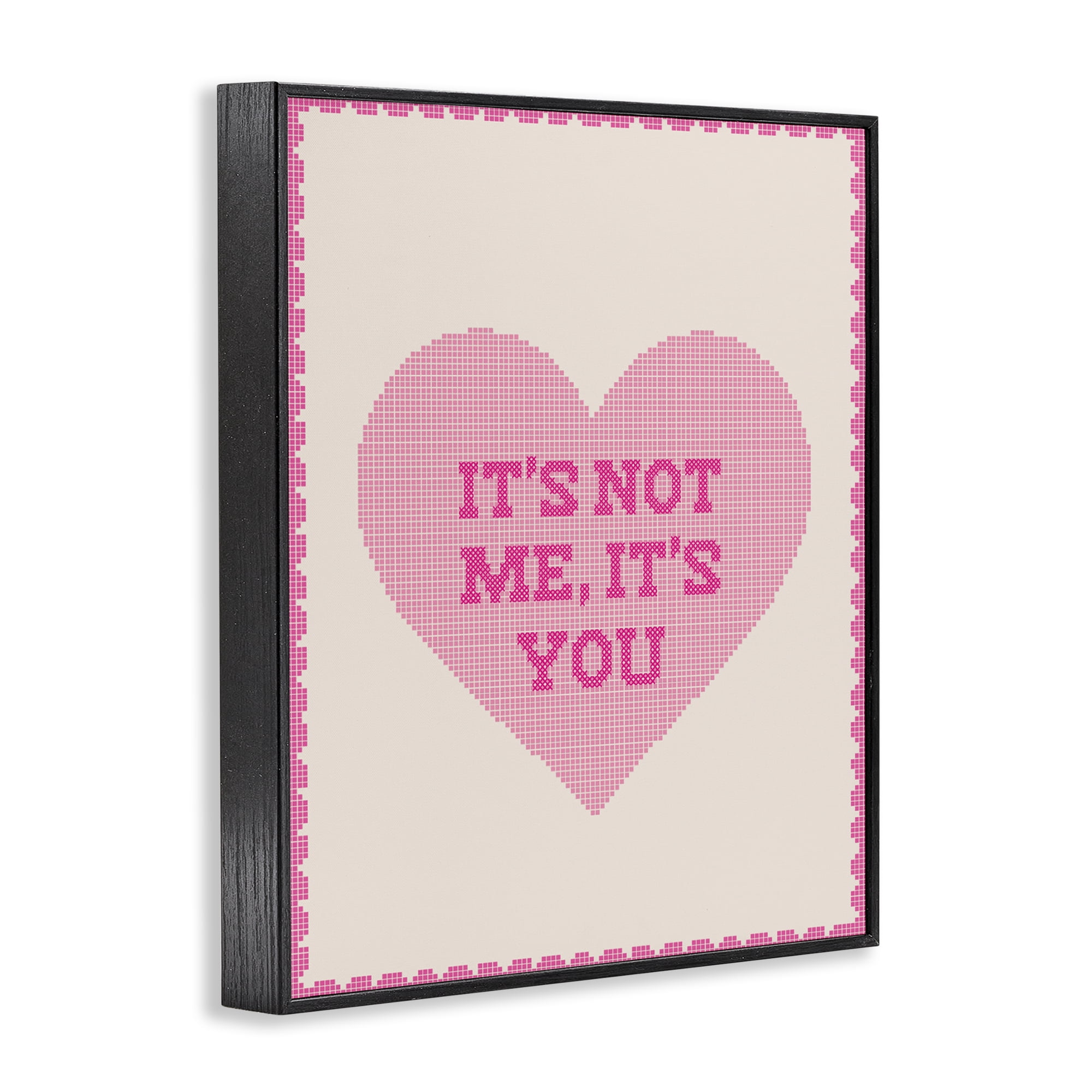 Stupell Industries Not Me It's You on Heart Black Framed Giclee Art, design by Lil' Rue
