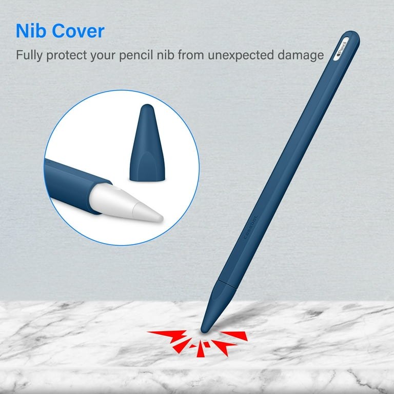 Apple Pencil 2nd Gen Silicone Sleeve, Soft Grip Holder