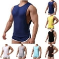 thumbnail image 1 of Man Casual Loose Solid-Color Sports Shorts Round-Neck Tank Sets, 1 of 4