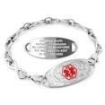 thumbnail image 1 of MedicEngraved Stainless Steel Custom Medical Alert Bracelet - 6mm Infinity Link, 1 of 8