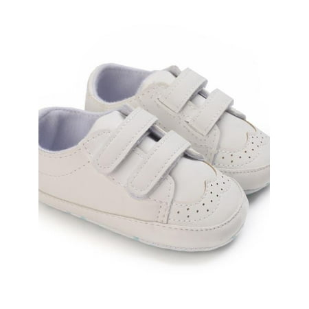 

Baby Boys Girls Lace Up Leather Sneakers Soft Rubber Sole Infant Newborn Anti-Slip Toddler Shoes