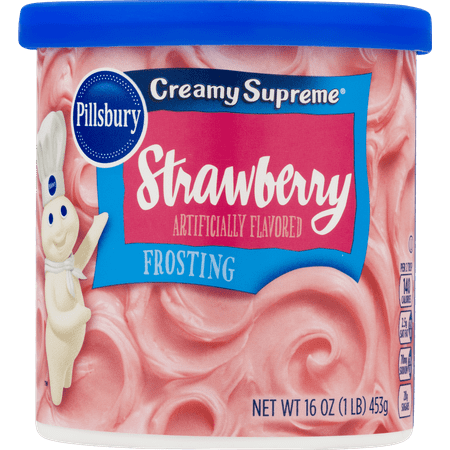 (4 Pack) Pillsbury Creamy Supreme Strawberry Flavored Frosting, 16 Oz