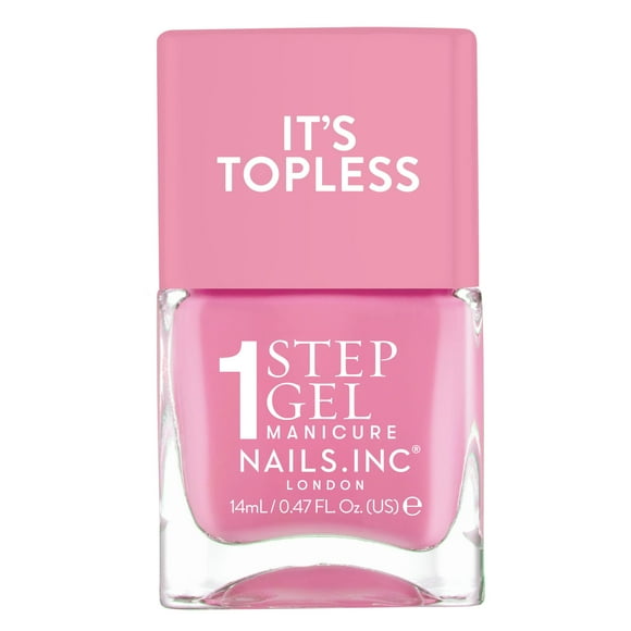 Nails Inc It'S Topless Gel Nail Polish 4-In-1 Base Coat Treatment Color & Top Coat Long Lasting Strong Chip Free Nails Glossy Salon Quality Manicure At Home Vegan Cruelty Free Shade Miley