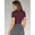 thumbnail image 5 of MOYIKO Crewneck T Shirts for Women Short Sleeve Slim Fitted Tees Basic Tight Summer Tops, 5 of 8