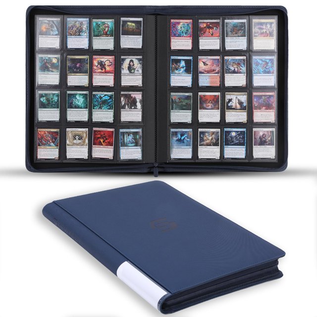 Carpeta para cartas Snewkcdy de 1024 bolsillos, impermeable, de cuero PU