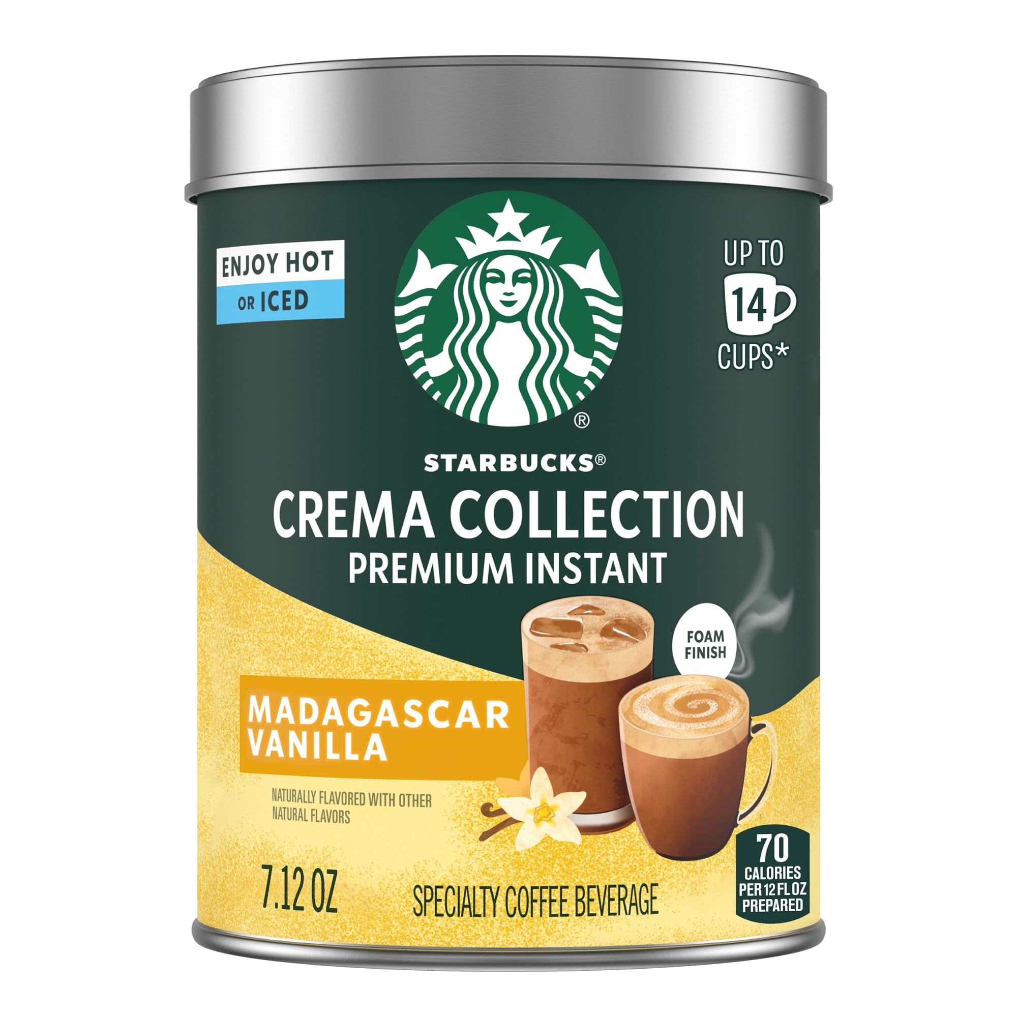 Starbucks Crema Collection Variety Pack Salted Caramel, Madagascar Vanilla, & Molten Chocolate, Starbucks Premium Instant 3 Pack 7.12oz