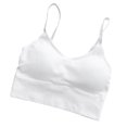 thumbnail image 1 of Qarigey Mujeres Sexy Crop Tops Tube Top Sujetador sin costuras Lencería deportiva Elástico Push Up Sports Bralette Tank Ropa interior blanco Qarigey AP000318-01, 1 of 1
