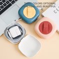 thumbnail image 4 of Ruiboury Charging Data Cable Organizer Rotatable Portable Travel Plastic Waterproof Wire Winder School Office Line Storage Case Blue Yellow, 4 of 6