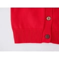 thumbnail image 4 of Spazoro Kids Girls Sweaters, Button Down Long Sleeve Cotton Fall Winter Floral Cardigan for Child Girls Red Size 7 T, 4 of 9