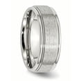 thumbnail image 5 of Stainless Steel Grooved Edge 8mm Brushed and Polished Band, 5 of 11