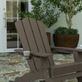 thumbnail image 6 of Merrick Lane Adirondack Chair with Cup Holder, Weather Resistant HDPE Adirondack Chair in Brown, Set of 4, 6 of 12