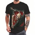 thumbnail image 2 of adaychics Mens Skull T Shirts Horror Skull Printed Crewneck Basic T-Shirt Regular Fit Top Clothes for Travel Dating Streetwear, 2 of 7