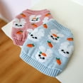 thumbnail image 3 of Pet Winter Clothes Cartoon Print Windproof Cardigan Small Dog Knitted Sweater Puppy Costume, 3 of 8