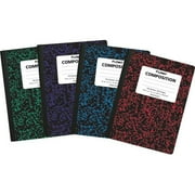 Angle View: DDI 1916101 FLOMO Marbled Wide Ruled Composition Book - 148 Count 100 Sheets 4 Cover Colors Case of 48