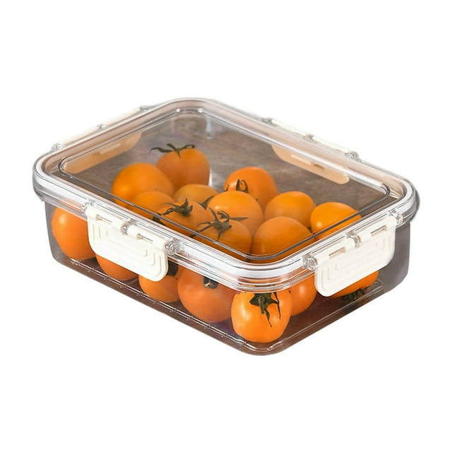 Fruit Storage Box Portable Design Ventilate Compartment with Lid Eco-friendly Store PET Vegetable Fruit Storage Container Home Supplies