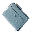 thumbnail image 1 of Small Purses for Women Fashion Stone Pattern Girls Wallet Thin and Light Card Holder Organizer (Blue), 1 of 6
