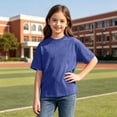 thumbnail image 6 of Acaics Boys Short Sleeve T-Shirt, Kids Oversized Crew Neck Vintage Washed Soft Solid Color Casual Top, Fashion Street Outfit for Summer Daily Wear, 6 of 8