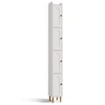 thumbnail image 7 of KAMEROUT Tall Narrow Storage Cabinet, Slim Bathroom Storage Organizer with Adjustable Shelves & 4 Leveling Feet, Freestanding Cabinet for Small Spaces, Kitchen, Living Room, White, 7 of 7