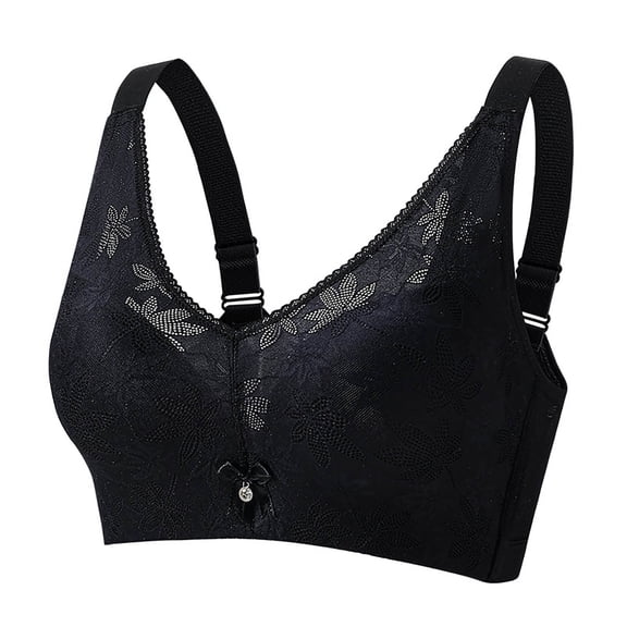 Wensltd Solid Color Wireless Bras for Women Breathable Push-up Bra Daily Wear Comfy Style