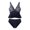 Blue, variant on Viluyesy Womens Swimsuits 2-Piece, Prints V Neck Ruffles Tankini and High Waist Swim Bottom Beach Bathing Suits Blue XL