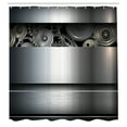 thumbnail image 3 of Ambesonne Grey Shower Curtain, Clockwork Science Modern, 69"Wx75"L, Grey, 3 of 5