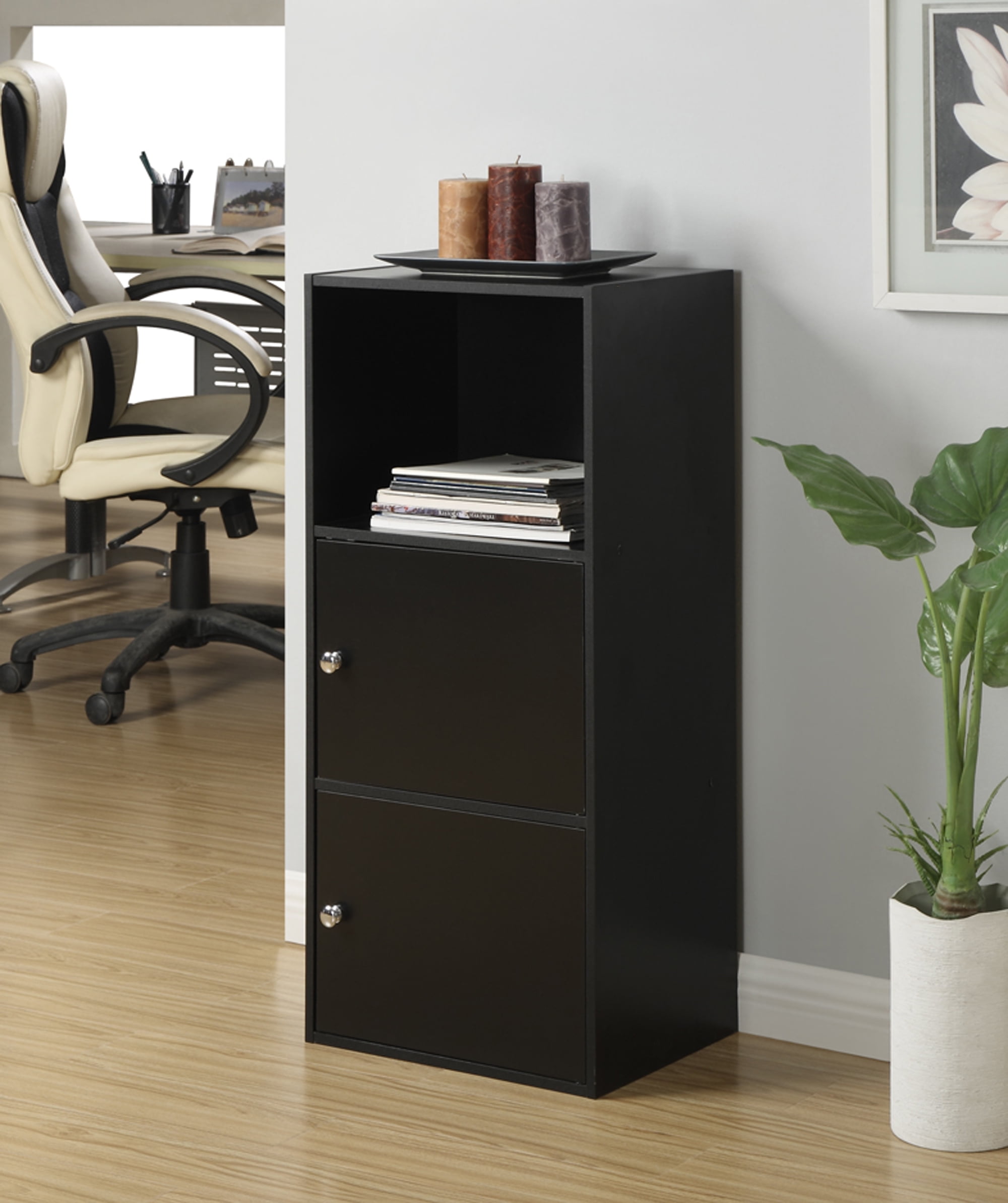 Convenience Concepts X-Tra Storage 2-Door Modular Cabinet, Black