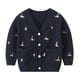 thumbnail image 2 of Suéter tipo cárdigan para niños, ropa de abrigo, uniforme, cuello en V, abotonado, manga larga, informal, suave Para altura 73cm, 2 of 9