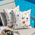 thumbnail image 5 of Vintage Spring Throw Pillow Cover Wildflower Multicolor Flowers Leaf Cotton Linen Cushion Cover Throw Pillow Case with Invisible Zipper for Couch Sofa Bed Chair Car 20x20 Inch, 5 of 14