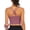 Rose Purple, variant on FANNYC Classic Women Criss-Cross Back Sports Bra Removable Padded Longline Strappy Sports Bras Medium Support Yoga Bra Crop Top Vest