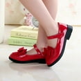 thumbnail image 4 of Girls Dress Shoes Toddler Princess Shoes Flats School Shoes with Bow Little Girl Flats Mary Jane Low Heels for Party Wedding, 4 of 5