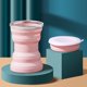 thumbnail image 4 of Botella de agua de silicona plegable Copa para beber al aire libre telescópica (rosa) JShteea Libre de BPA, 4 of 7