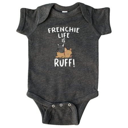 

Inktastic Frenchie Life is Ruff! Frenchie Pair Gift Baby Boy or Baby Girl Bodysuit