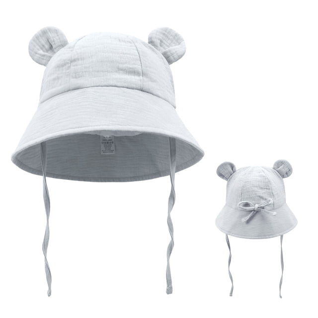 WUXIAN Kids Fisherman Hat Solid Color Adjustable Design Cute Cap For Summer Outings Vacations Sun Hat