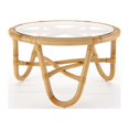 thumbnail image 5 of MOJO BOUTIQUE Round Coffee Tables for Living Room, Handmade from Bali, Natural & Sustainable Rattan Boho Table, 27.5" Diameter, 5 of 9