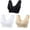 29-Beige, variant on YWDJ Lounge Bras for Women Plus Size 3 Pack Front Close Comfortable Bras No Underwire Bras Wide Strap Full Coverage Push up Cross Bras Padded Plus Size Lace Comfortable Bras Wrap Bras Beige 2XL