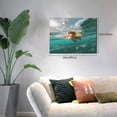 thumbnail image 2 of Naloa Underwater Swimming Duck Print Canvas Picture,Wall Pictures, Modern Decorative Poster,Art Prints for Bedroom, Toilet, 40 x 30 cm, Built-in Wooden Frame, 2 of 6