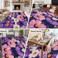 thumbnail image 6 of Abstract Beauty Flower Area&nbsp;Rug 5x7ft Watercolor Pink Purple Floral Non-Slip&nbsp;Washable Square&nbsp;Rugs Soft Felt Indoor Floor Mat for Bedroom Kitchen Living Room Bathroom, 6 of 9