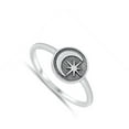 thumbnail image 4 of Antiqued Moon North Star Medallion Band Sterling Silver Ring 925 Jewelry Female Male Unisex Size 10, 4 of 4