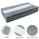 thumbnail image 4 of Bolsas de almacenamiento con cremallera de tela debajo de la cama, con ventana y asas, 1 paquete, bolsa de almacenamiento de edredón gris, transpirable con cremallera, 4 of 5
