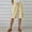 Beige, variant on TAGOLD Women's Summer Athletic Shorts Pants,Casual Plus Size Short Pants for Womens,Women's Half Shorts Pants Summer Elastic Waist Buttons Casual Linen Pockets Pants